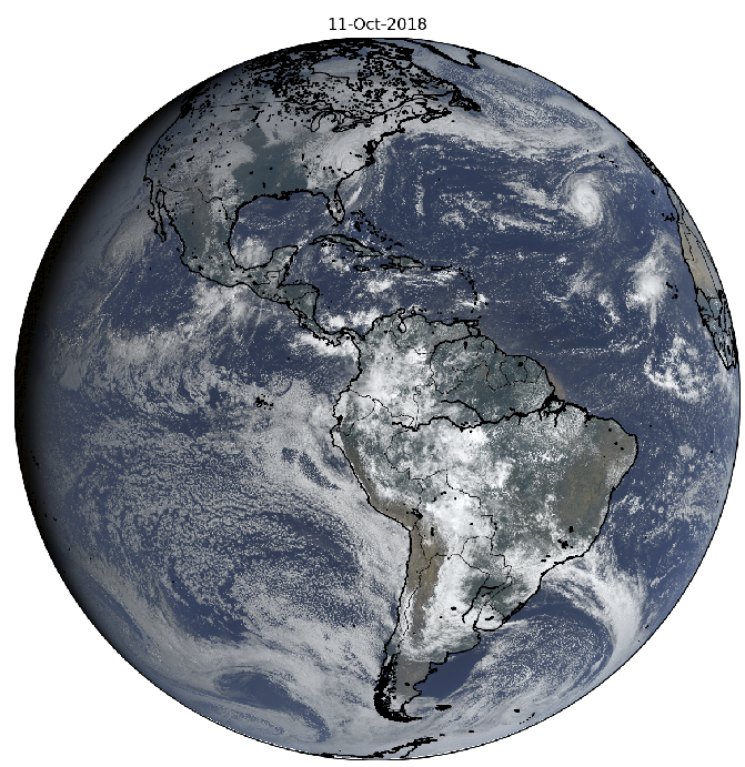 Satellite GOES 16 data