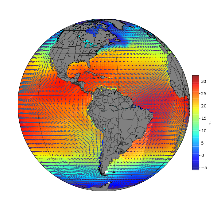 Climatic sea surface temperature and wind speed